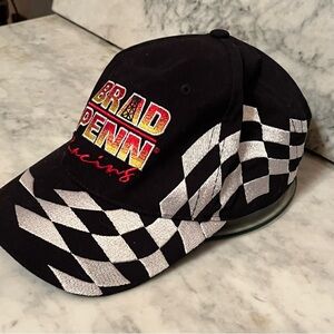 Vintage Brad Penn Racing Black and White Cap